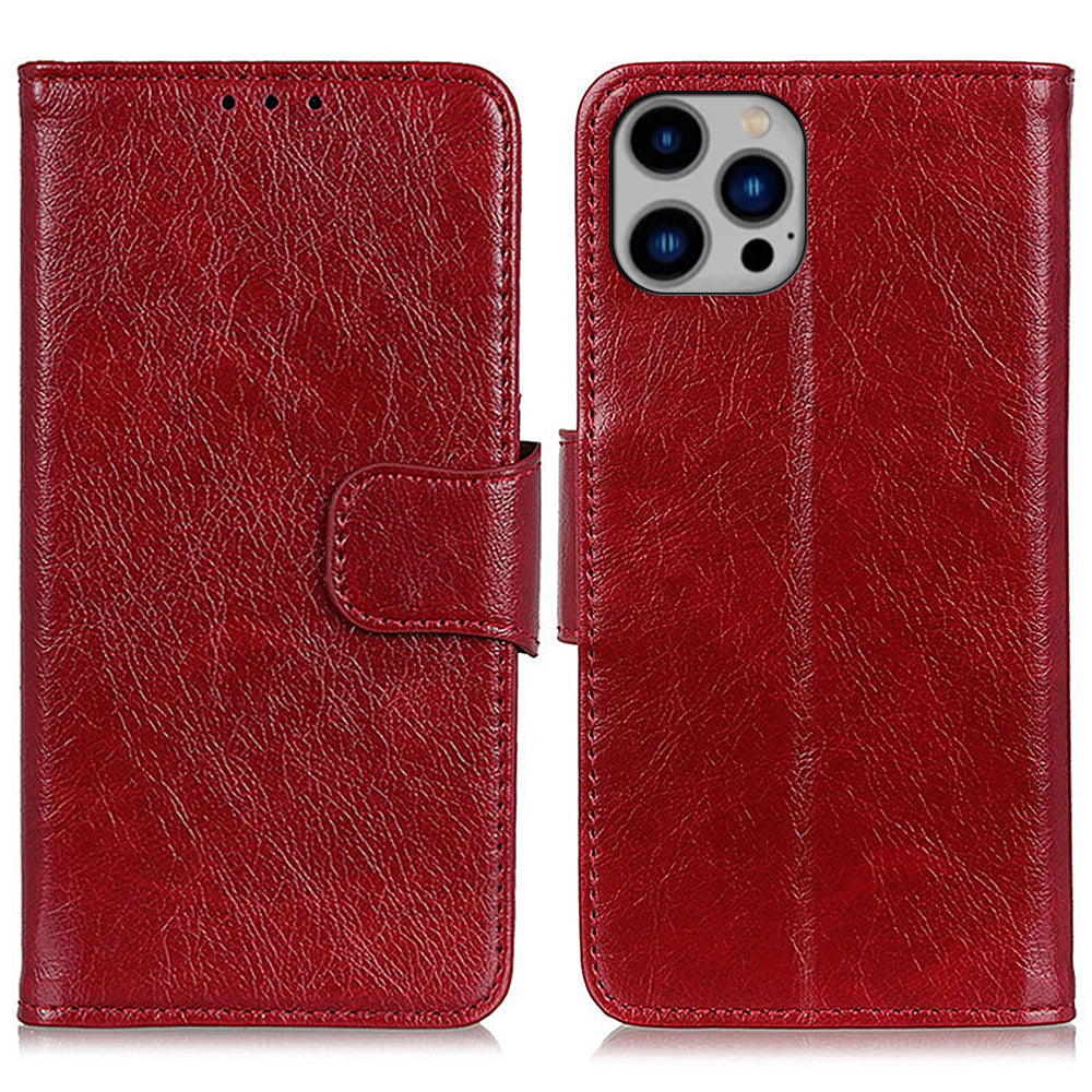 Pro iPhone 15 Pro Max Protipádové dělené kožené pouzdro na telefon Nappa Texture Cover with Stand Wallet Pro iPhone 15 Pro Max Protipádové dělené kožené pouzdro na telefon Nappa Texture Cover with Stand Wallet
